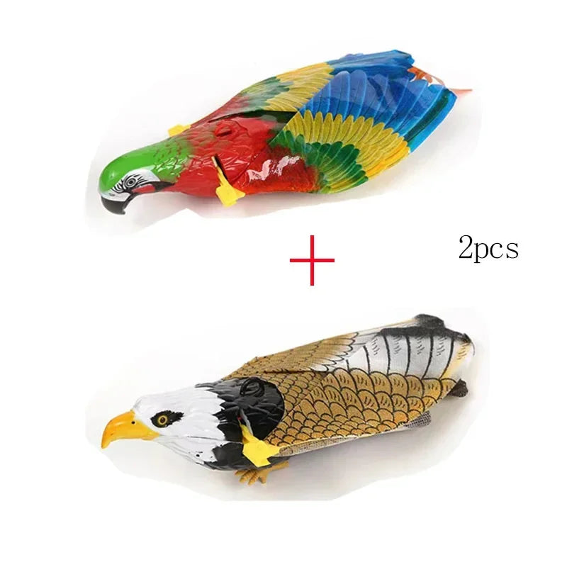 360 Degree Rotation Simulation Bird Interactive Cat Toy Electric Hanging Eagle Flying Bird Cat Teasering Play Cat Stick Scratch