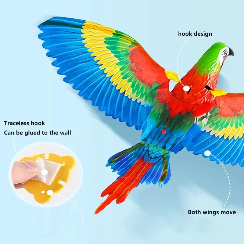 360 Degree Rotation Simulation Bird Interactive Cat Toy Electric Hanging Eagle Flying Bird Cat Teasering Play Cat Stick Scratch