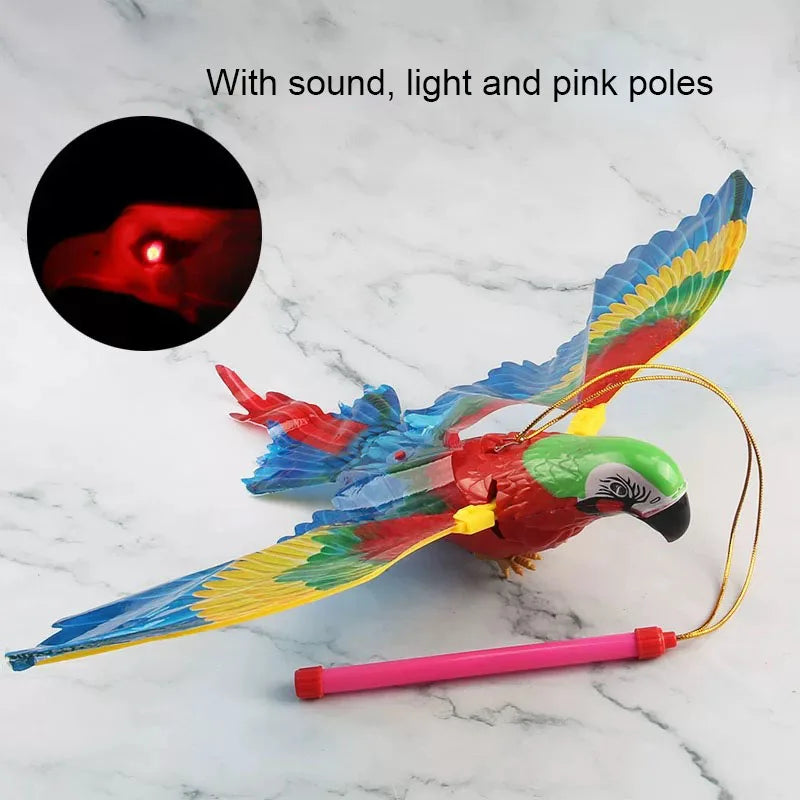 360 Degree Rotation Simulation Bird Interactive Cat Toy Electric Hanging Eagle Flying Bird Cat Teasering Play Cat Stick Scratch