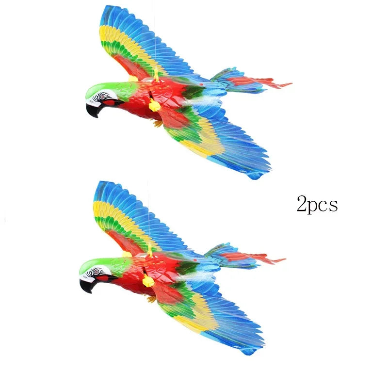 360 Degree Rotation Simulation Bird Interactive Cat Toy Electric Hanging Eagle Flying Bird Cat Teasering Play Cat Stick Scratch