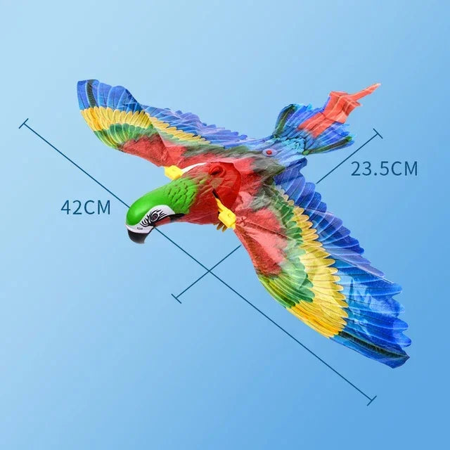 360 Degree Rotation Simulation Bird Interactive Cat Toy Electric Hanging Eagle Flying Bird Cat Teasering Play Cat Stick Scratch